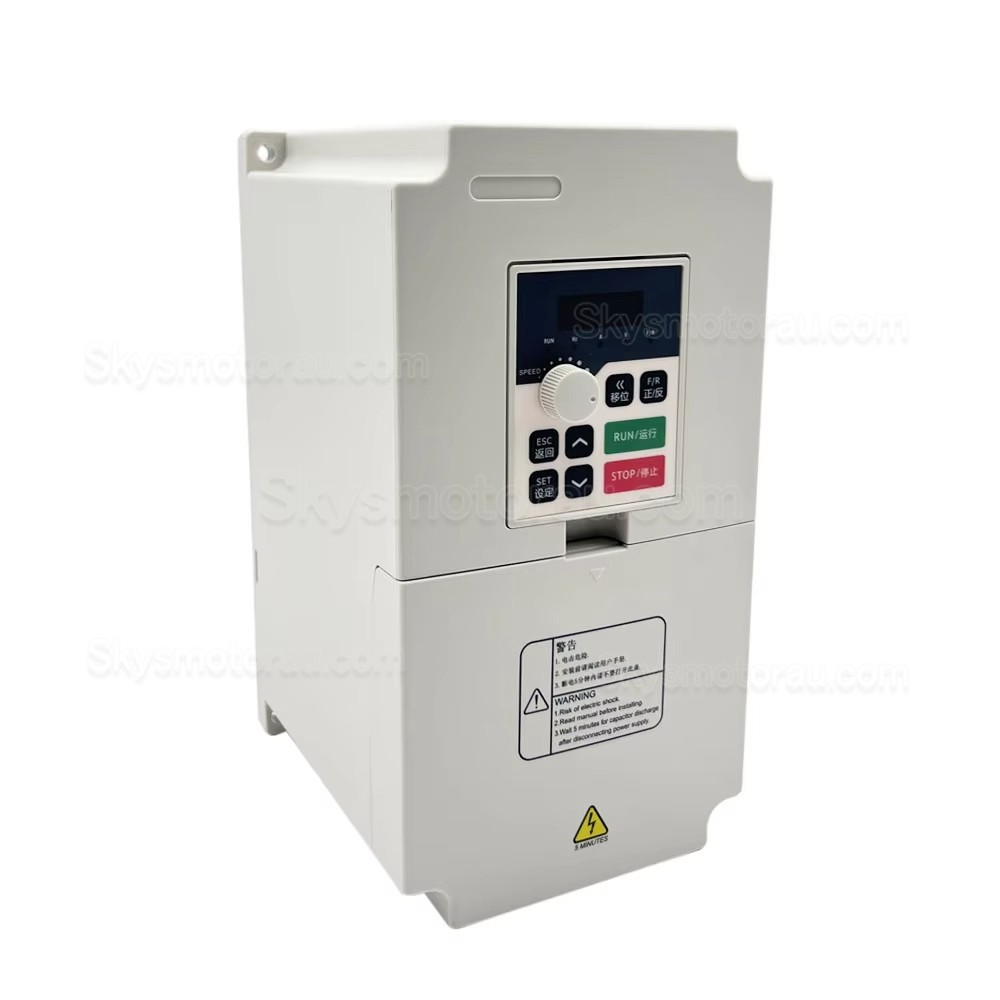 4.5KW VFD Spindle Kit JGF-60-24Z/4.5 + H100-5.5S2/T4 Indc. Air Cooled Spindle Motor + Variable Frequency Drive + 13Pcs ER32 Collet